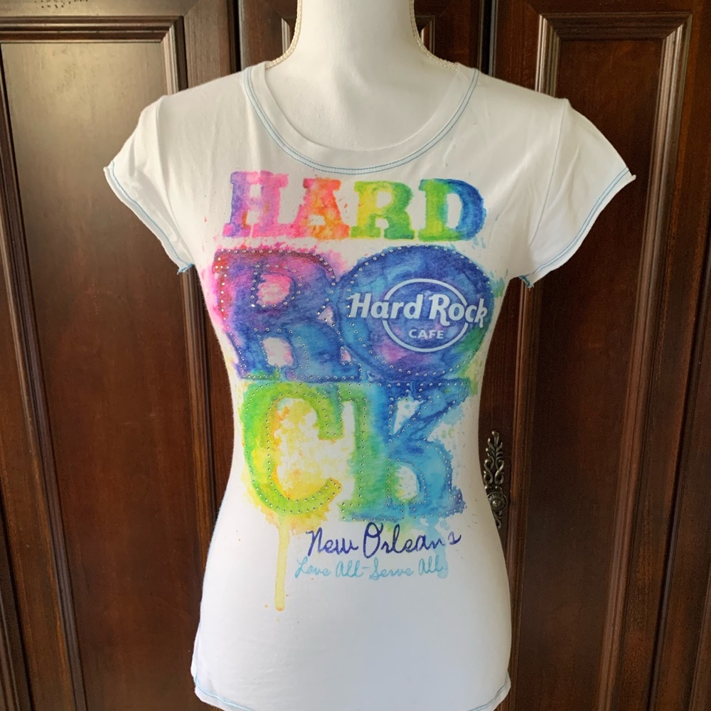 Hard Rock T Shirts Color Splash New Orleans  Size XS